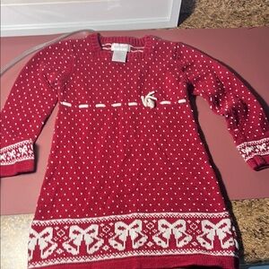 Savannah Red and White Knit Dress